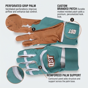 Gants de frappe de baseball professionnels, performance optimale, respirants, à doigts entiers, pour l'entraînement au baseball, équipement pour joueurs - Product Image 2