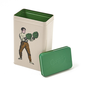 Premium Quality Customised Enamel Ivory Green French Country Design Eco-Friendly Durable Rectangle Storage Box Lid 21x14x8cm - Product Image 2