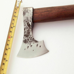 Handmade Industrial Grade Carbon Steel <b>Axe</b> <b>wood</b> Handle Survival Leather Hatchet Forged Artisan <b>Axe</b> - Product Image 5