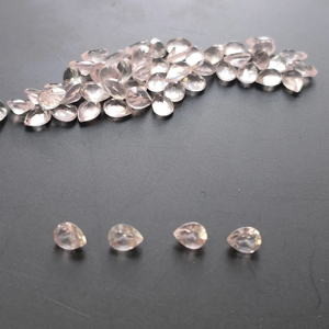 Cuarzo Rosa Natural, Corte Pera de 4x3MM, Gema Suelta de la Mejor Calidad para la Fabricación de Joyas - Product Image 4