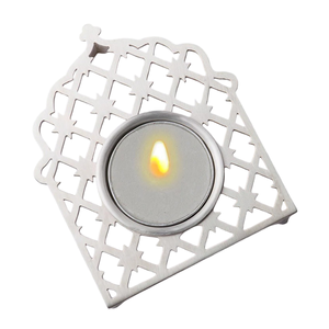 Porte-bougie à thé vintage en laiton de haute qualité avec finition nickelée, porte-bougie à thé en laiton pur pour la décoration de la maison - Product Image 6