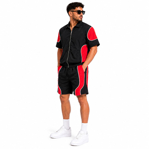 Ensembles de shorts en nylon pour hommes, survêtements streetwear d'été, ensemble en nylon coupe-vent, ensemble 2 pièces, tenue streetwear en nylon - Product Image 6