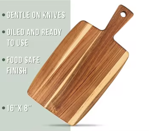 Tabla de Cortar Rectangular de Madera de Acacia, Apta para Lavavajillas, 1.5 cm de Grosor, Ecológica y Sostenible, Fácil de Limpiar - Product Image 5
