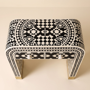 Mesa Auxiliar de Consola con Incrustaciones de Hueso Estilo Moderno, Artesanía en Incrustaciones de Hueso para Uso en Hogar, Hotel, Dormitorio, Calidad Garantizada para Entrada de Almacén - Product Image 3