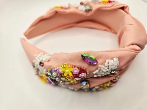 Luxury Handmade <b>Beaded</b> Floral <b>Headband</b> Happy Easter Festival White Embroidered Crystal Hair Accessory for Women and Girls 2026 - Product Image 4