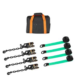 Kit de amarre de alta resistencia de 4500 kg con correa de poliéster para ruedas de coche, tipo Dolly, para amarre de vehículos pesados - Product Image 1