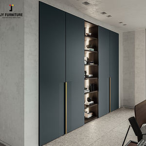 Meubles de chambre à coucher en bois modernes personnalisés JY Project, design luxueux, design européen, RTA, tringle suspendue, étagères réglables, petite taille - Product Image 5