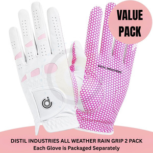 Gants de golf sportifs de haute qualité DISTIL INDUSTRIES, fabriqués sur mesure en cuir Cabretta, respirants, légers, résistants aux intempéries, avec grip imperméable. - Product Image 1