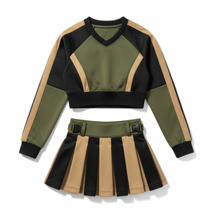 Tenues de compétition de cheerleading respirantes OEM, uniformes sexy pour femmes, créez votre propre tenue professionnelle pour équipe de danse - Product Image 2