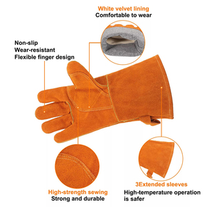 Guantes de Trabajo Industriales de Invierno Personalizados, Resistentes al Calor y Antideslizantes, Guantes de Cuero para Soldadura, de Pakistán - Product Image 4