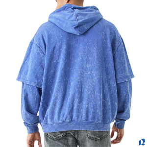 Sweat à capuche zippé oversize pour homme 100% coton tricoté, production en gros, échantillon gratuit, vente en gros - Product Image 2