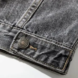 OEM Men's Classic 100% Cotton <b>Denim</b> <b>Jacket</b> Button-up Oversize Outwear for FallWinter Casual Style Coat - Product Image 5