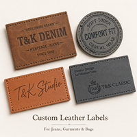 Étiquette en cuir PU personnalisée, rectangulaire ou ronde, avec logo gaufré et bords cousus, pour sacs en jean, vêtements de marque, étiquettes de vêtements OEM, patch en cuir