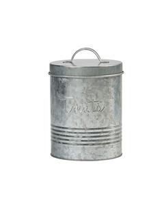 Contenedor de cocina galvanizado de marca privada para almacenar artículos esenciales de despensa con una construcción robusta y un acabado atractivo. - Product Image 1