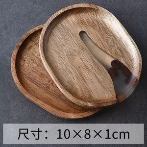 Classic Acacia Wood <b>Coffee</b> Bean Mat with <b>Epoxy</b> Resin Set of 4 and Tray for <b>Coffee</b> <b>Table</b> - Product Image 5