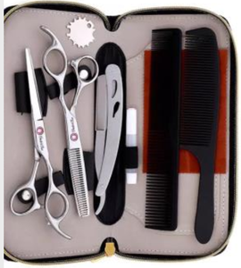 Professional Stainless Steel Beauty Scissors with Sharp <b>Blade</b> for Salon and Home Use-<b>Barber</b> Thinning Shears Set - Product Image 6