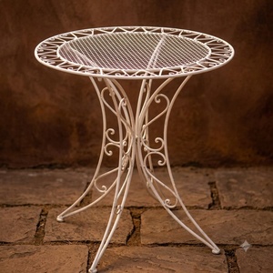 Classic Victorian Hand Forged <b>Metal</b> Wrought Iron <b>Table</b> Eco-Friendly Rust-Proof <b>Outdoor</b> Garden Coffee <b>Table</b> - Product Image 1