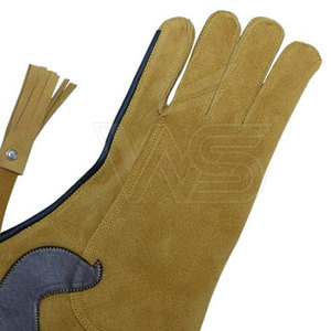 Gants professionnels Falcon avec rembourrage doux, cuir respirant, paume renforcée, construction imperméable et durable, haute qualité - Product Image 5