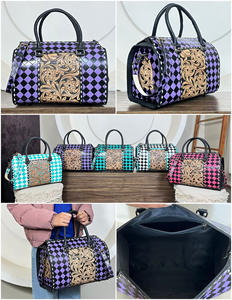 Sac de voyage unisexe tendance 2026 en cuir de vachette fait main, style western à carreaux, sac à bandoulière de luxe - Product Image 3