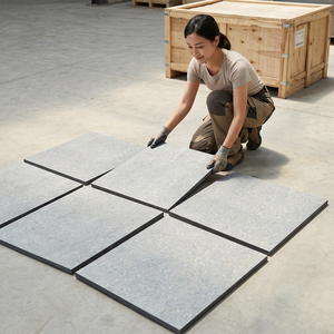 Baldosas de Porcelana Gris Adoquín de 20 mm, 600x600 mm, Resistentes, Modernas, Adhesivas, para Pisos Exteriores - Product Image 1