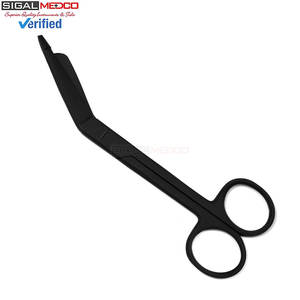 Tijeras para Vendajes Lister de 5.5 Pulgadas, Acero Inoxidable con Acabado Espejo y Recubrimiento de Titanio Negro, Paquete de 2 Tijeras para Trauma - Product Image 3