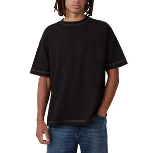 Camisetas de Hombre de Algodón Grueso con Costuras en Contraste, de Moda, Buena Calidad, Precio Bajo, Talla Grande - Product Image 1