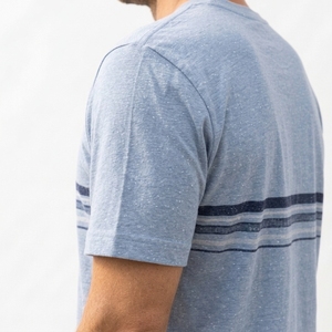 Camiseta de Hombre Azul Claro con Estampado de Palmeras y Luna, Estilo Tropical para Playa, Verano, Casual - Product Image 5