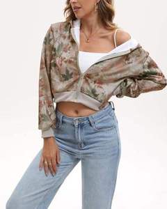 เสื้อฮู้ดดี้ผู้หญิงแบบมีฮู้ดสำหรับฤดูหนาว พิมพ์โลโก้ด้านหน้า ผ้าฟลีซหนานุ่ม ซิปหน้า ป้องกันขนร่วง ระบายอากาศได้ดี ผลิตจากผ้าฝ้าย 100% ทรงบ็อกซี่ ความยาวปกติ - Product Image 5