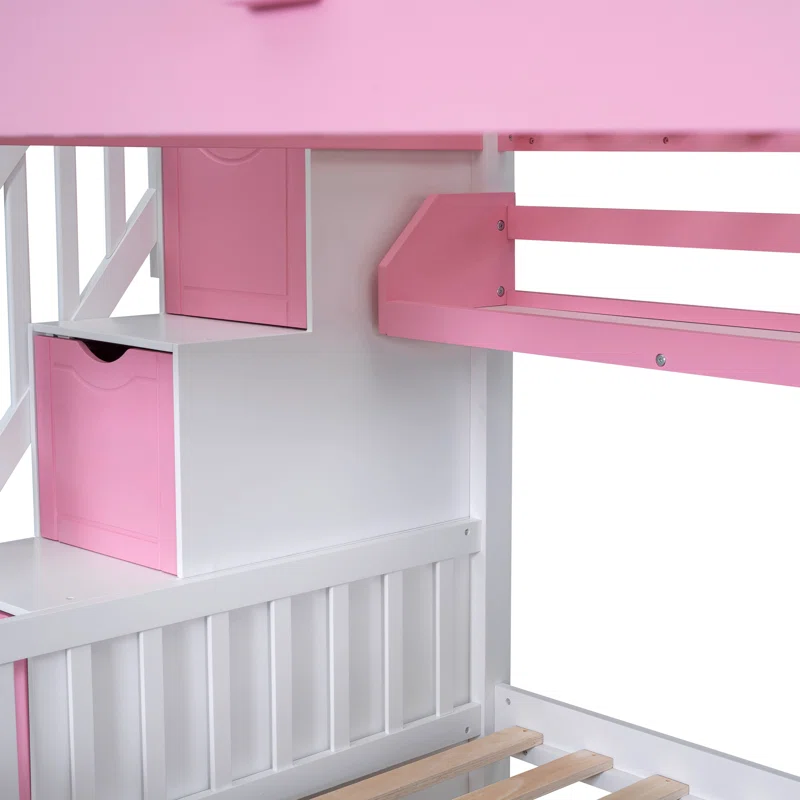 bunk beds with slide out bed underneath