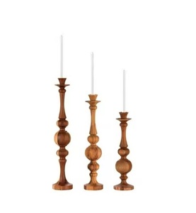 Porte-bougie en bois rustique de luxe, fait main, support décoratif pour bougie, idéal pour les cadeaux de festival et la décoration intérieure - Product Image 1