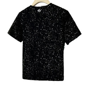 Camiseta de Lujo para Hombre con Estampado Brillante, Negra con Puntos, de Moda, de Algodón, Informal, Fabricante OEM de Camisetas de Marca Privada - Product Image 5