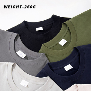 Camisetas de Hombre al por Mayor, 100% Algodón, Manga Corta, Corte Regular, Logotipo Personalizado en la Parte Delantera, Cuello Redondo, Color Sólido, Ecológicas, Tejido de 240g - Product Image 1
