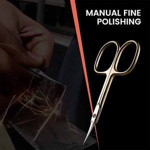 Ciseaux à cuticules en acier inoxydable, ciseaux de précision courbés pour manucure, coupe-cuticules - Product Image 3