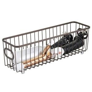 Panier de rangement en métal multi-usages avec poignées pour armoires de cuisine, garde-manger, fruits, jouets, salle de bain, buanderie, placard, garage - Product Image 5