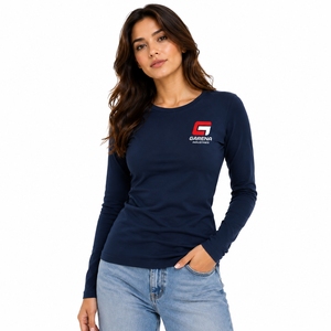 Camiseta de Manga Larga para Mujer de Alta Calidad, Ligera y Cómoda, Ropa de Estilo de Vida con Servicio OEM, Fabricante de Marca Personalizada - Product Image 1