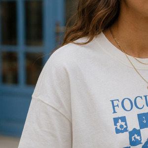T-shirt pour femmes en coton biologique 100% coupe ample, anti-bactérien, décontracté, été - Product Image 4