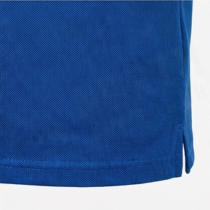 Polo à manches courtes pour homme, bleu, couleur unie, tricoté, séchage rapide, style décontracté - Product Image 5