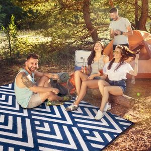 Alfombra Moderna Reversible para Exteriores, Impermeable, de Plástico y Paja, para Patio, RV y Jardín, en Oferta para Decoración de Exteriores - Product Image 6