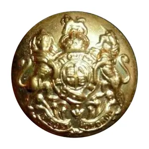 Großhandel UK Tunika Gold Button Kunden spezifische Kleidungs knöpfe Hersteller & Lieferanten für Kleidung Die Struck Gold Silber Knöpfe