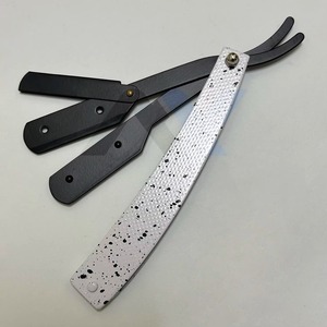 Rasoir de barbier professionnel à lame simple remplaçable, manche pliant en acier inoxydable, pour un rasage lisse - Product Image 2
