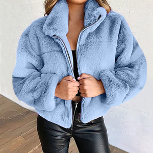 Women's Sherpa Fleece <b>Jacket</b> With All Size Available OEM Manufacturer <b>Lightweight</b> and Comfortable Sherpa <b>Jacket</b> for <b>Ladies</b> - Product Image 1