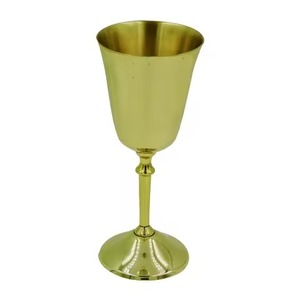 Handcrafted Brass <b>Wine</b> <b>Goblet</b> Engraved Chalice Vintage Metal Drinking Cup Antique Finish Elegant Table Decor Wedding Gift - Product Image 3