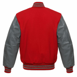 Custom High Quality Wool Varsity Jacket for <b>Men</b> Winter College Baseball Letterman with Fur Decoration Plus Size Leather Sleeves - Product Image 5