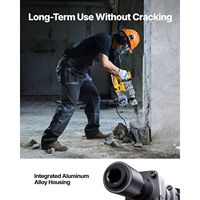 Marteau perforateur électrique 1400W SDS Max professionnel en alliage d'aluminium avec poignée pistolet, briseur de béton, perceuse de démolition 230V 3000-4000 BPM