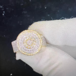 Anillo de Compromiso Clásico para Hombre Iced RB Gems, Oro Amarillo de 14K, Diamantes Cultivados en Laboratorio, 55 Gramos de Oro, 15 Quilates de Peso - Product Image 2