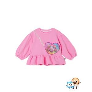 Camiseta OZKIZ Estilo Coreano con Corazón para Niñas de 2 a 6 Años, 100% Algodón, Casual para Primavera/Otoño, Moda Infantil al por Mayor - Product Image 1