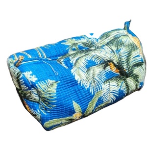 Juego de 3 Estuches de Maquillaje de Viaje Acolchados, Lavables, con Cierre de Cremallera, de Tela de Algodón con Estampado de Frutas Ecológicas, al por Mayor - Product Image 1