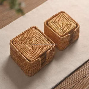 Posavasos de Ratán Ecológicos, Hechos a Mano, Protectores de Bebidas Sostenibles para Comedor, Exportador OEM de Vietnam - Product Image 6