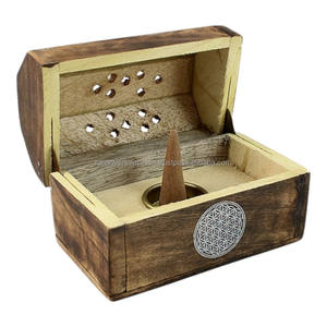 เตาเผาเครื่องหอมทรงกรวยไม้สุดหรู พร้อมลวดลายดอกไม้ อุปกรณ์ตกแต่งบ้านเพิ่มความหอมระดับพรีเมียม มีให้เลือกหลายแบบ - Product Image 1