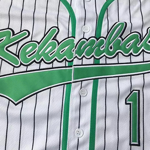 Maillot de baseball imprimé par transfert thermique, OEM, vêtements d'équipe personnalisés, manches courtes, grande taille, séchage rapide, respirant, t-shirt de sport - Product Image 6